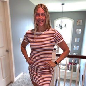 Bodycon striped dress